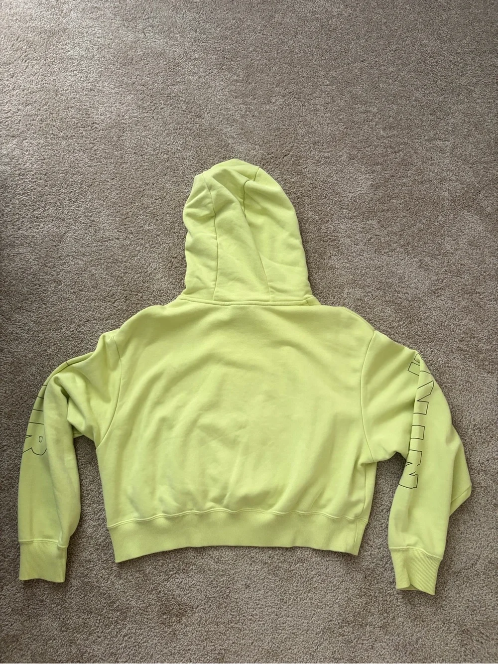 Nike Women's Neon Lime Cropped Hoodie